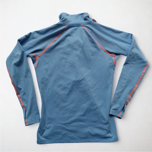 Nike Pro Dri-fit Women’s Half Zip Pullover Blue Orange Fleece Lined Size Large - Picture 11 of 12